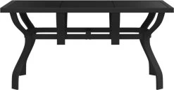 Prolenta Premium - Tuintafel 140x70x70 Cm Staal En Glas Zwart -Tuinmeubel Verkoop 1200x625