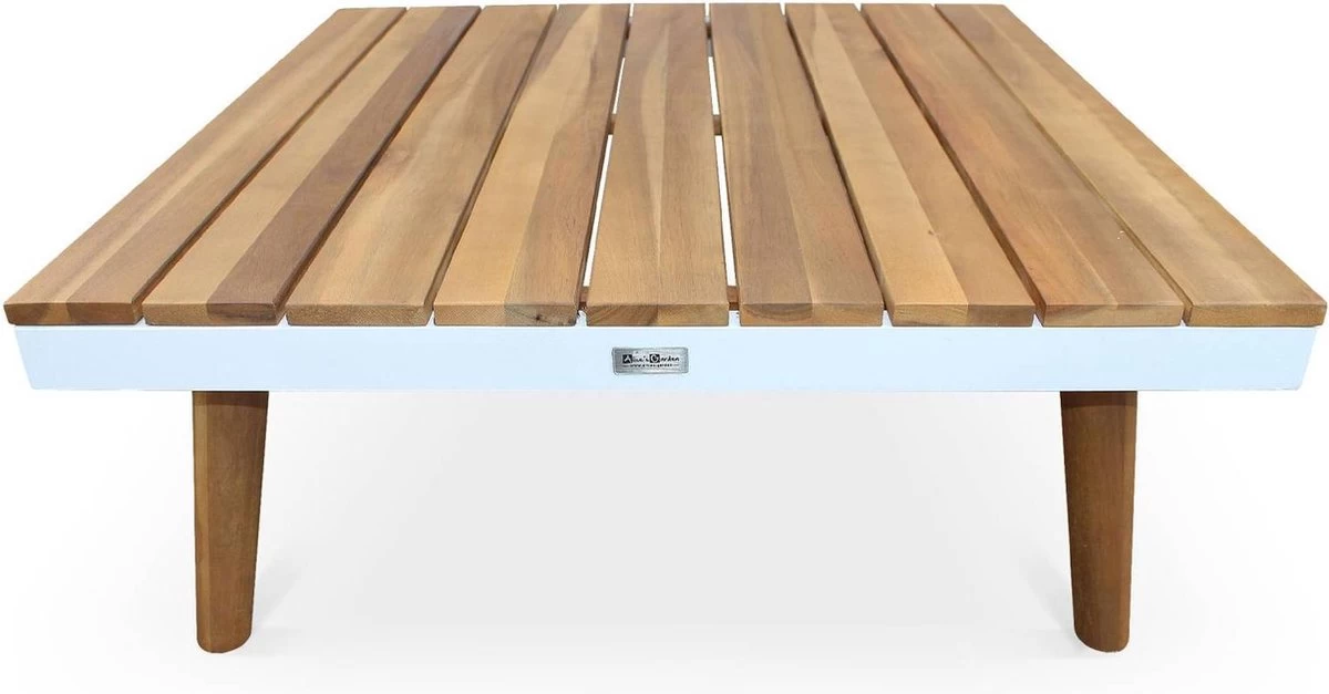 Alice's Garden Loungeset Buenos Aires - 5 Plaatsen - Aluminium En FSC Acacia - Wit/Taupe 4 Alice's Garden Loungeset Buenos Aires - 5 Plaatsen - Aluminium En FSC Acacia - Wit/Taupe - Afbeelding 2