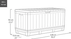 Keter Kentwood Opbergbox - 128x53.6x59 Cm - 350 L - Grafiet -Tuinmeubel Verkoop 1200x655