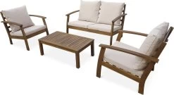 Houten Loungeset 4 Plaatsen - Ushuaïa -ecru Kussens, Bank, Fauteuils En Lage Tafel Van Acacia, Design 9 Houten Loungeset 4 Plaatsen - Ushuaïa -ecru Kussens, Bank, Fauteuils En Lage Tafel Van Acacia, Design -Tuinmeubel Verkoop 1200x655 5