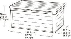 Keter Denali Opbergbox - 570L - 151,7x72,5x70cm - Grijs -Tuinmeubel Verkoop 1200x668