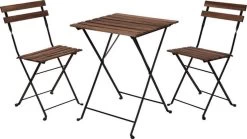 Wooners® Bistroset - Tuintafel Met Twee Stoelen - Metaal En Hout - Zwart 8 Wooners® Bistroset - Tuintafel Met Twee Stoelen - Metaal En Hout - Zwart -Tuinmeubel Verkoop 1200x674 3