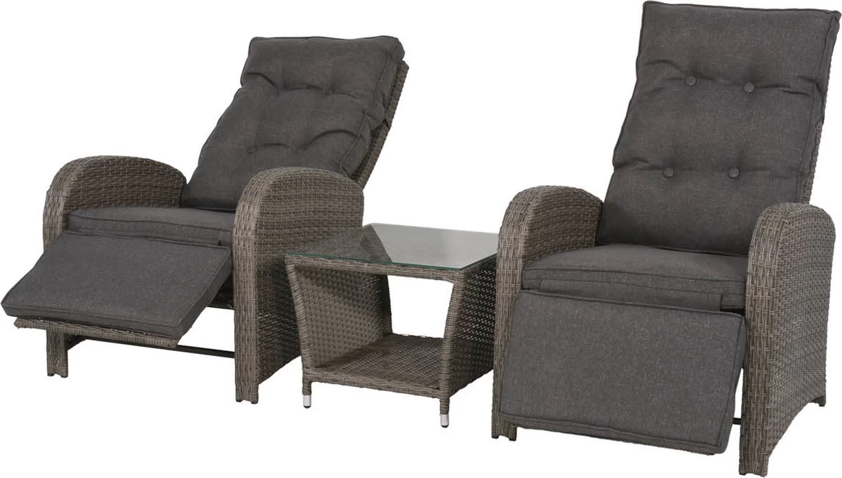 Loungeset Duoset Melia 2 Verstelbare Stoelen + Tafel - Balkonset 16 Loungeset Duoset Melia 2 Verstelbare Stoelen + Tafel - Balkonset - Afbeelding 14