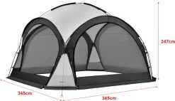 Pro-Tec Paviljoen Grästorp Met LED-verlichting 345x345x247 Cm Donkergrijs -Tuinmeubel Verkoop 1200x689 2