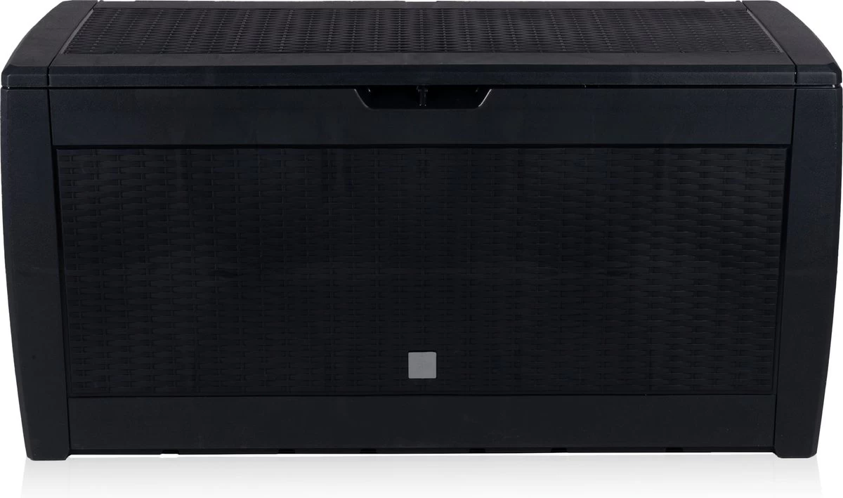 Opbergbox 310L UV-Bestendig Weerbestendig Wielen Tuinbox Rotan-look Antraciet 7 Opbergbox 310L UV-Bestendig Weerbestendig Wielen Tuinbox Rotan-look Antraciet - Afbeelding 5