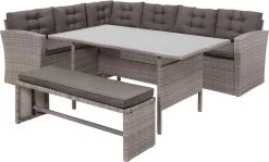 Beliani VITERBO - Loungeset Voor 8 - Grijs - PE Rotan -Tuinmeubel Verkoop 1200x723 3