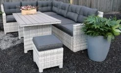 Merkloos Rivièra | Loungeset Hoekset Dining Set Tuinset | Wicker | Hoekbank, Hoge Tuintafel, 2 Hockers | 6 Zitplaatsen -Tuinmeubel Verkoop 1200x725 1