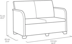 Keter Tuinbank 2-zits Rosalie Grafietkleurig -Tuinmeubel Verkoop 1200x728