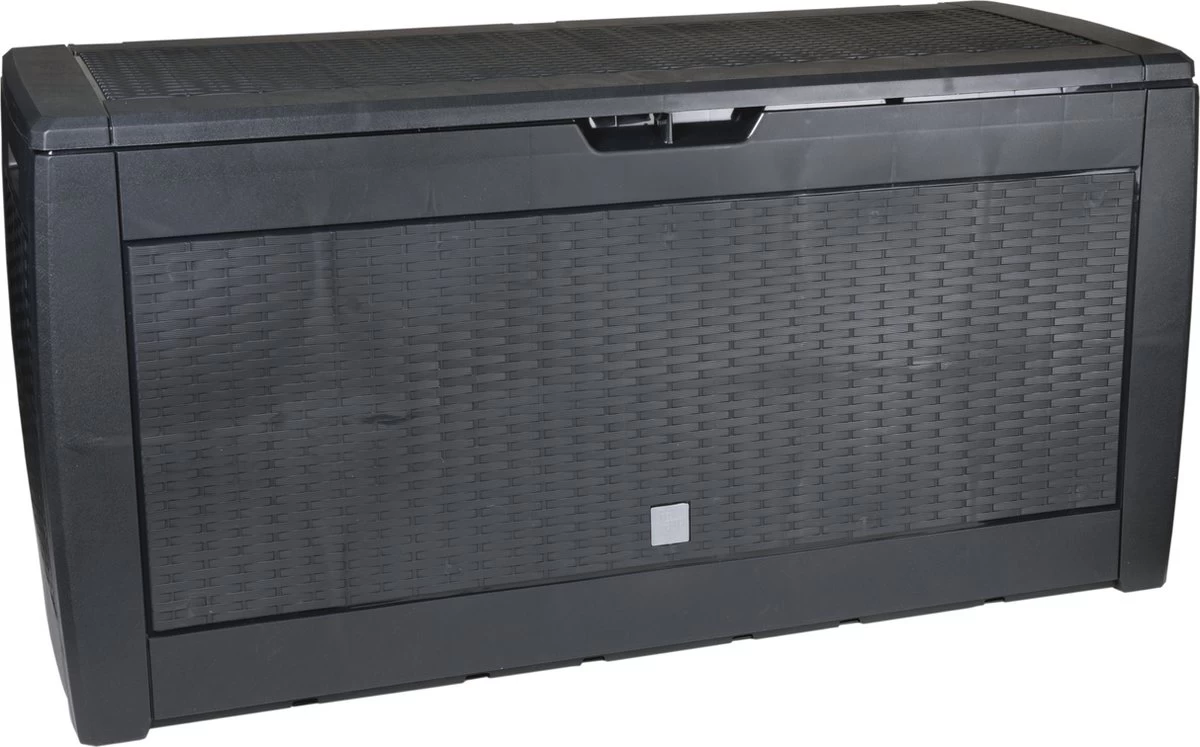 Opbergbox 310L UV-Bestendig Weerbestendig Wielen Tuinbox Rotan-look Antraciet 3 Opbergbox 310L UV-Bestendig Weerbestendig Wielen Tuinbox Rotan-look Antraciet