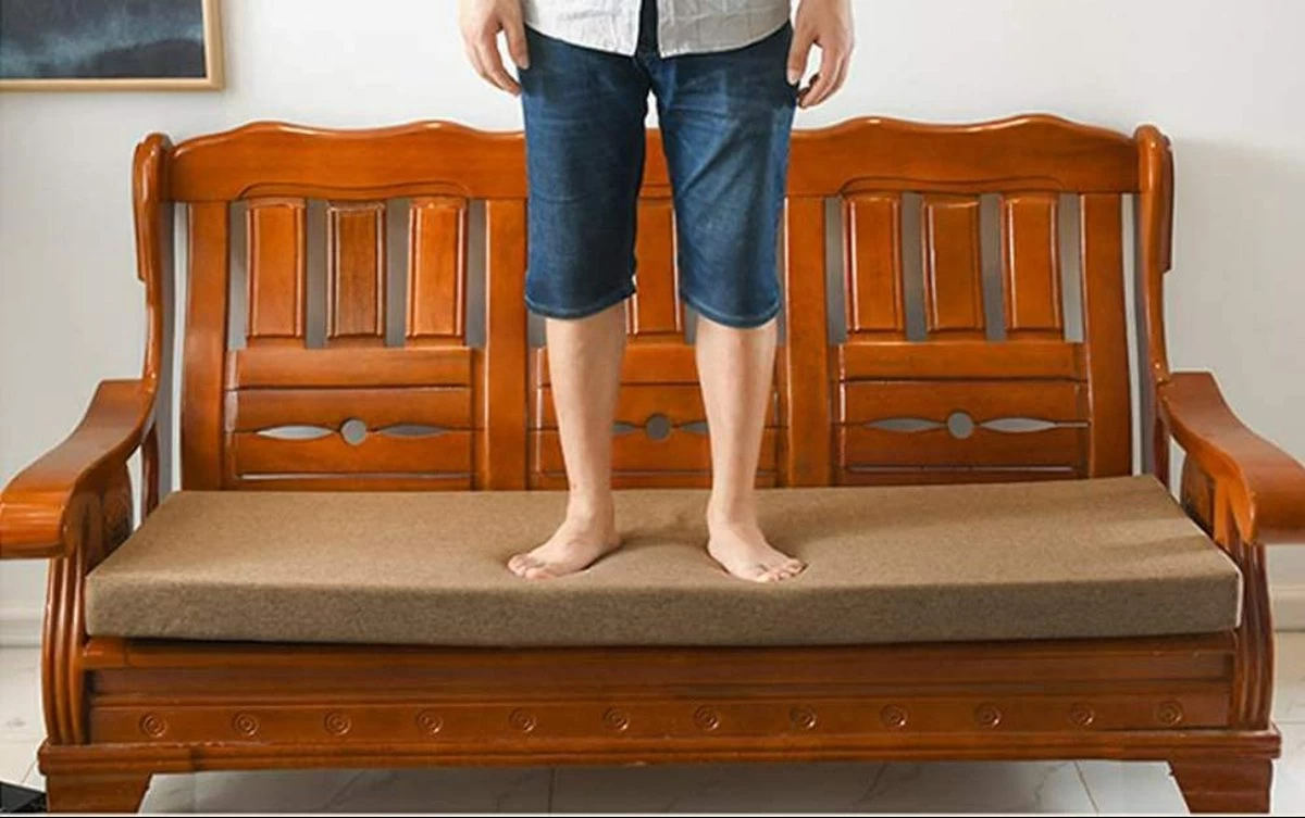 5 Cm Dikker Comfortabel Outdoor Tuin Bank Kussen, 2-4 Zitplaatsen Patio Swing Zitkussen 5 5 Cm Dikker Comfortabel Outdoor Tuin Bank Kussen, 2-4 Zitplaatsen Patio Swing Zitkussen - Afbeelding 3