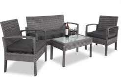Casaria Polyrattan Loungeset – 2 Stoelen 1 Bank 1 Tafel - Antraciet 18 Casaria Polyrattan Loungeset – 2 Stoelen 1 Bank 1 Tafel - Antraciet -Tuinmeubel Verkoop 1200x768 2