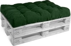 Beautissu Style – Palletkussen Set – 1x Zitkussen 120x80 Cm & 1x Rugkussen 120x40 Cm – Donker Groen -Tuinmeubel Verkoop 1200x787 2