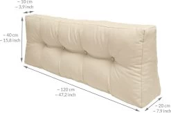 Beautissu Elements – Palletkussen 120x40cm - Rugkussen Natuur In Matraskussen Kwaliteit -Tuinmeubel Verkoop 1200x790 4