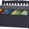 Keter Eden Garden Bench Opbergbank - 265L - 140x60x84cm - Zwart/Grijs -Tuinmeubel Verkoop 1200x795