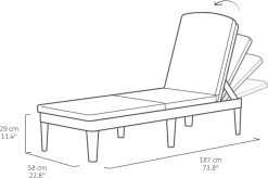 Allibert Jaipur Ligbed - 58x187,5x29 Cm - Grafiet -Tuinmeubel Verkoop 1200x796 1