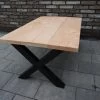 Industriële Douglas Salontafel Met Mat Zwart X-onderstel Voor Binnen En Buiten -Tuinmeubel Verkoop 1200x796 2