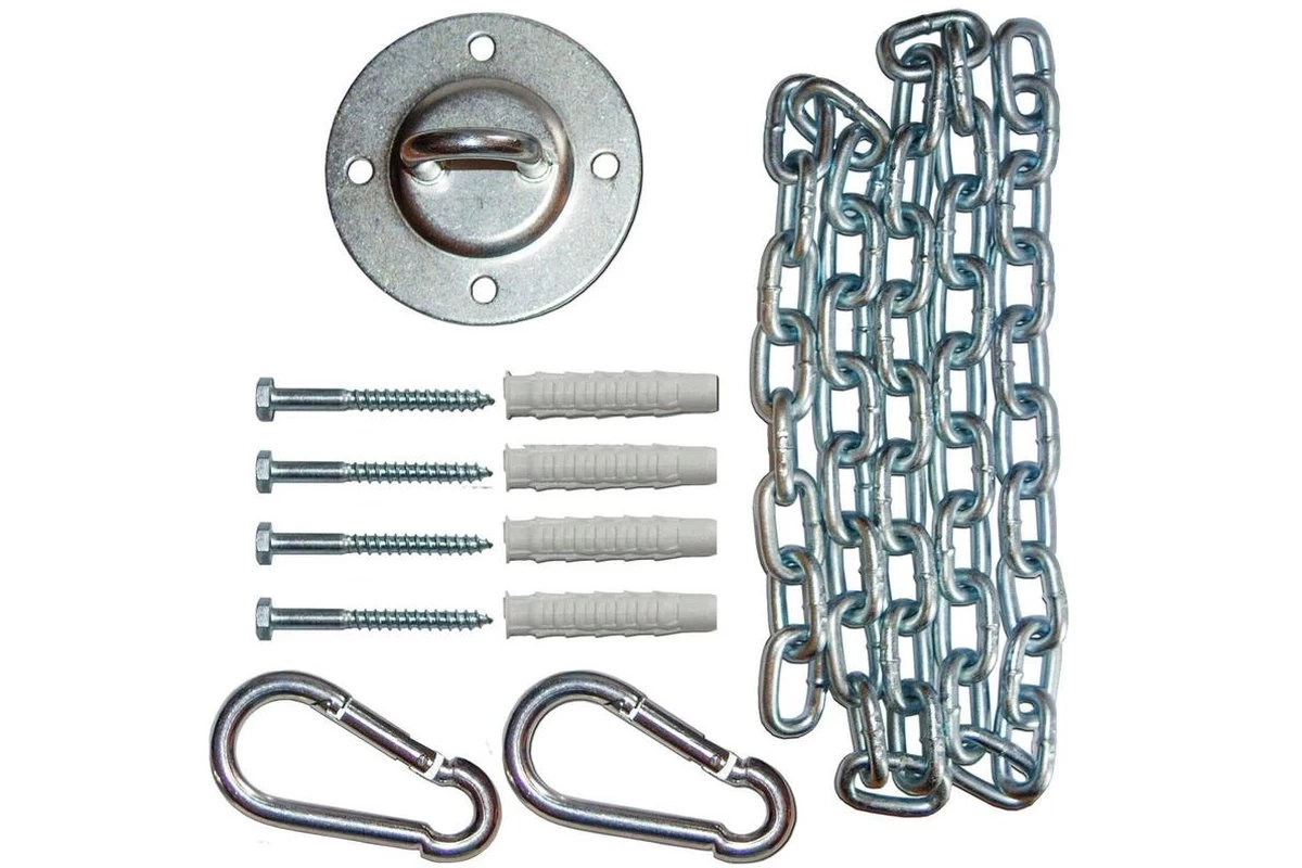 Ophangsysteem Hangstoel - In Hoogte Verstelbaar - Plafondhaak - Ophanghaak - Bokszak - Plafondbeugel 5 Ophangsysteem Hangstoel - In Hoogte Verstelbaar - Plafondhaak - Ophanghaak - Bokszak - Plafondbeugel - Afbeelding 3