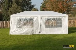 MaxxGarden Partytent - Paviljoen - 300 X 600 X 250 Cm - Met Zijwanden - Waterdicht Pro - 32mm Buizen – Wit -Tuinmeubel Verkoop 1200x800 186