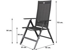 Hartman Aruba Aluminium Tuinstoel - Antraciet Verstelbaar -Tuinmeubel Verkoop 1200x800 24