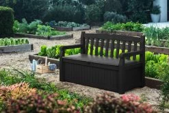 Keter Eden Garden Bench Opbergbank - 265L - 140x60x84cm - Zwart/Grijs -Tuinmeubel Verkoop 1200x800 59