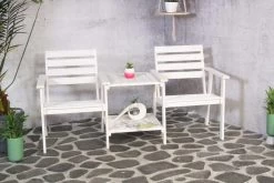 Tuinbank - Romeo Tete A Tete - Wit - 170cm -Tuinmeubel Verkoop 1200x800 80