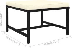 VidaXL 4-delige Loungeset Met Kussens Poly Rattan Zwart -Tuinmeubel Verkoop 1200x805 3