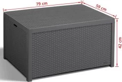 Allibert Arica Tuintafel - 79x59,5x42 Cm - Grafiet -Tuinmeubel Verkoop 1200x806 2