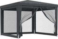 Prolenta Premium Partytent Met 4 Mesh Zijwanden 3x3 M HDPE Antracietkleurig -Tuinmeubel Verkoop 1200x816 1