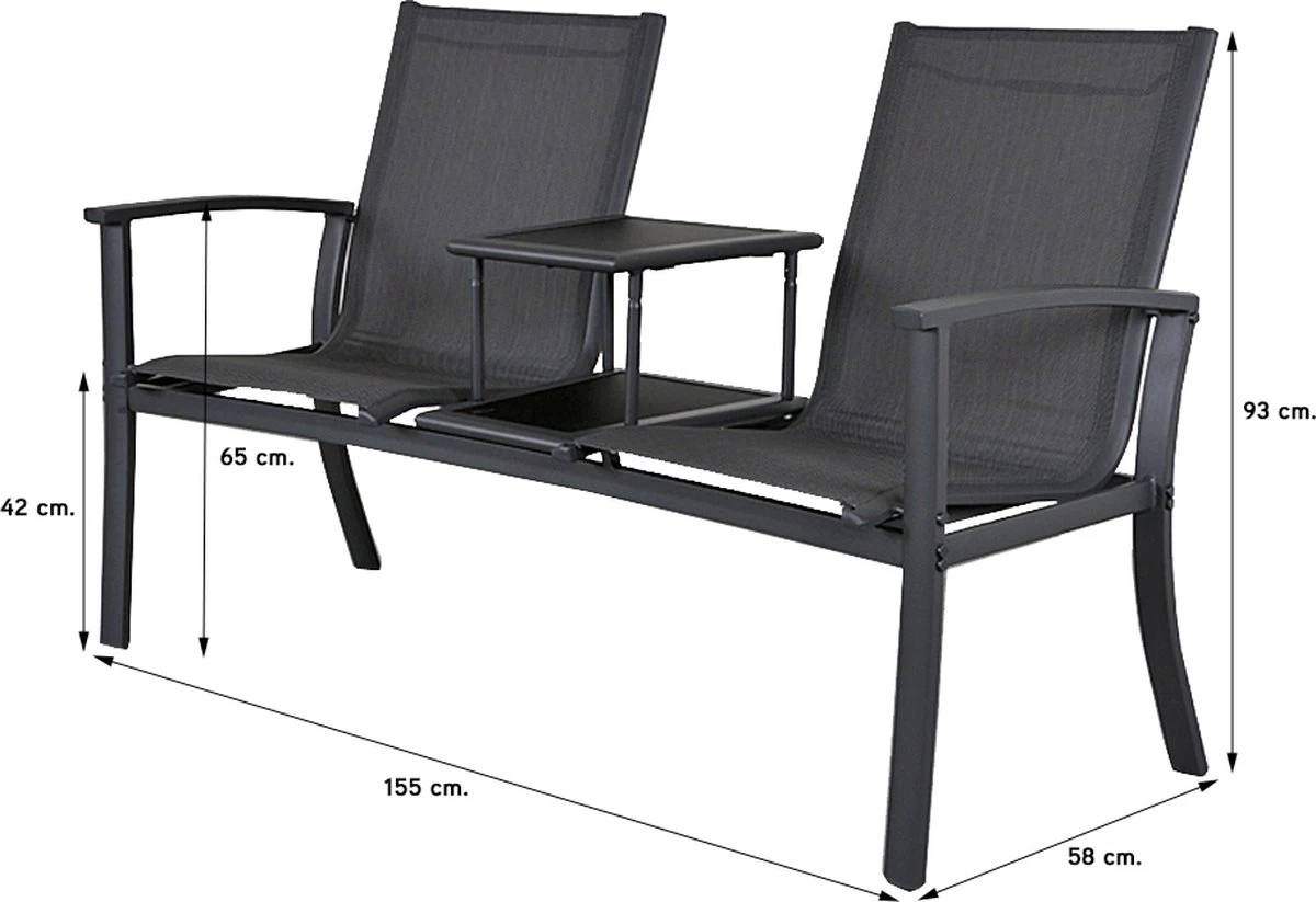 Tete-a-Tete Aluminium Tuinbank Felix 17 Tete-a-Tete Aluminium Tuinbank Felix - Afbeelding 15