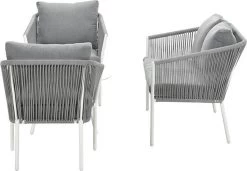 Garden Impressions Fleurie Loungeset 4-delig - Rope - Mat Wit/ Licht Grijs -Tuinmeubel Verkoop 1200x830