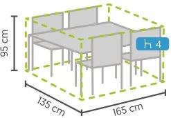 Weersbestendige Beschermhoes Tuinset (S) | 165 X 135 X 95 Cm | Premium | Waterproof | TÜV Rheinland Gecertificeerd | Hoes Voor Tuin | Waterdicht | Solution Dyed (verkleuring Onmogelijk) | Grijs / Antraciet -Tuinmeubel Verkoop 1200x832 3