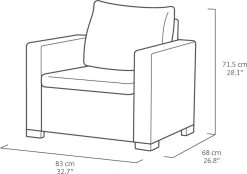 Allibert California Loungeset - 5 Personen - Cappuccino -Tuinmeubel Verkoop 1200x847 2