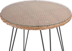 Casaria Tuinset Bali 3 Delig – 1 Tafel/2 Stoelen – Naturel Zwart -Tuinmeubel Verkoop 1200x854 5
