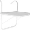 Luxe Inklapbare Balkontafel – 52 X 40 X 56cm – Wit – Hangend – Balkonbar – Balkontafels – Balkontafeltje – Hangtafel Balkon – Balcony Table – Voor Aan Het Balkon – Ophangbaar – Opklapbaar – Tafel – Inklapbaar – Buiten – Tafeltje – Klaptafel -Tuinmeubel Verkoop 1200x876