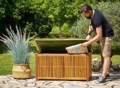 Casaria Opbergbox Acacia Hout – Weerbestendig 115cm - Bruin -Tuinmeubel Verkoop 1200x877 2