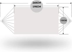 Dubbele Hangmat Zwart Met Spreidstok - 1 Of 2 Persoons - Lig Oppervlak 190x150cm - Lengte 260cm -Tuinmeubel Verkoop 1200x880 3