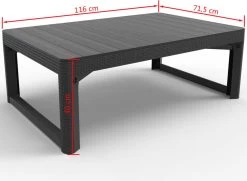 Allibert Lyon Tuintafel - 116x71,5x66/40 Cm - Grafiet -Tuinmeubel Verkoop 1200x881 2