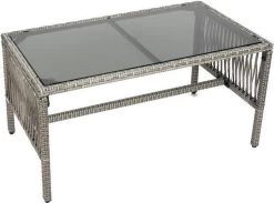 Merkloos Tuin Loungeset Grijs / Bruin - Lounge Set Tuin - Relax Bank - Lounge Bank Tuin - Tuinbank - Loungebank - Tuinset/ Loungebank - Tuinset - Tuinstoel - Loungeset - Rattan Tuinmeubilair - Poly Rotan Tuinmeubelen - Grijs / Bruin -Tuinmeubel Verkoop 1200x887 2