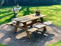Robuuste Picknicktafel Van Douglashout. Duurzaam En Modern. Lengte 2,40 Meter -Tuinmeubel Verkoop 1200x900 15