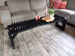 Tuinbank Design 2023 - 150CM - Grenen Hout - Zwart -Tuinmeubel Verkoop 1200x900 4