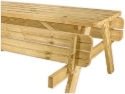 Goedkopepicknicktafels.nl | 180cm Lange Picknicktafel | Tuintafel 6 Persoons | De Luxe 180cm Lang | Geïmpregneerd Grenen Hout! -Tuinmeubel Verkoop 1200x902 2