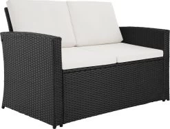 Tectake - Wicker Zitgroep Tuinset Lucca - Zwart - 404131 -Tuinmeubel Verkoop 1200x908 3