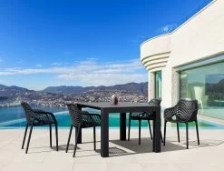 Air XL Stapelbare Tuinstoel Set Van 4 Stuks - Zwart -Tuinmeubel Verkoop 1200x913