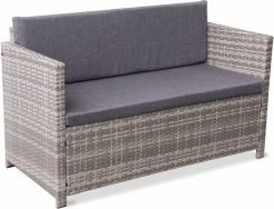 Alice's Garden Loungeset Perugia - 4 Plaatsen - Kleine Tuinset - Wicker - Grijstinten -Tuinmeubel Verkoop 1200x915 7