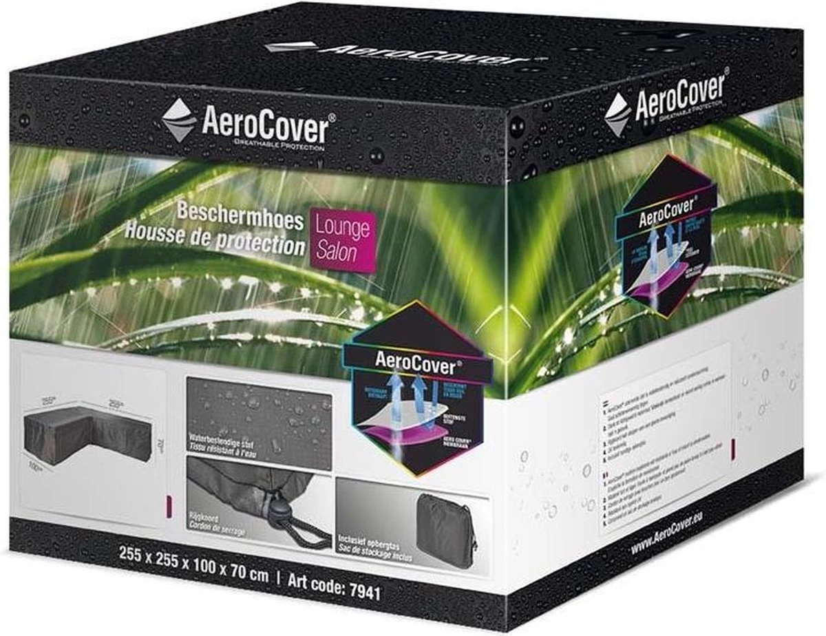 Aerocover Loungesethoes - L-vorm - L 255 X L 255 X B 100 X H 70 Cm 19 Aerocover Loungesethoes - L-vorm - L 255 X L 255 X B 100 X H 70 Cm - Afbeelding 17