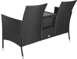 Casaria Tuinbank Polyrattan – 2 Zitter Incl. Tafel & Kussens – Zwart 19 Casaria Tuinbank Polyrattan – 2 Zitter Incl. Tafel & Kussens – Zwart -Tuinmeubel Verkoop 1200x926 7