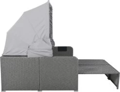 Polyrattan Patio Rieten Meubels Set Voor 2 Personen-Outdoor Rattan Sofa Set Met Intrekbare Luifel-lounge Bank-PE Rotan Loveseat Voor Achtertuin Veranda Tuin Zwembad Balkon-grijs -Tuinmeubel Verkoop 1200x929