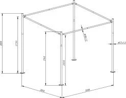 SORARA® Milano Paviljoen - Grijs - 285x300 Cm. -Tuinmeubel Verkoop 1200x939