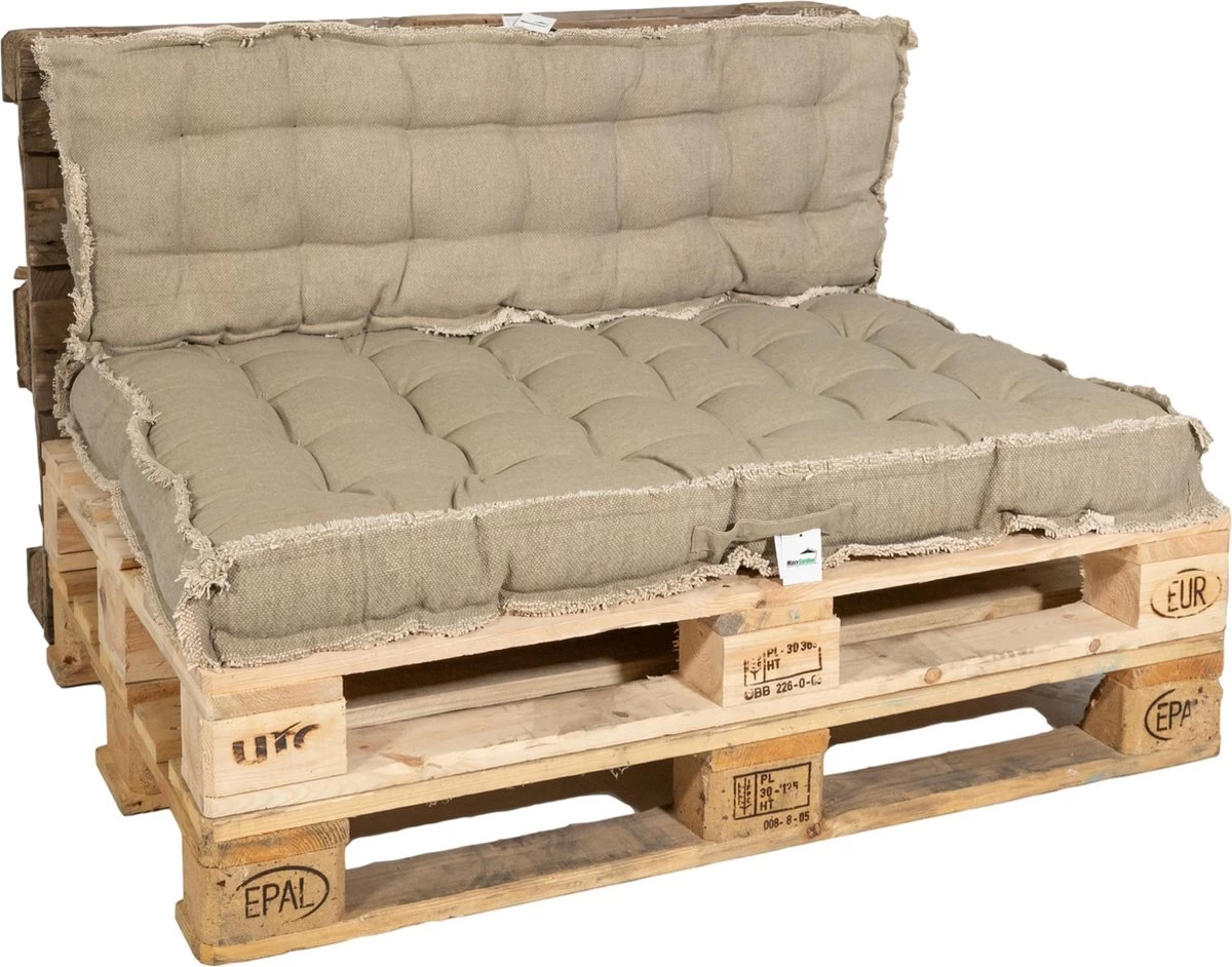 MaxxGarden Palletkussen - Rugkussen Loungeset Bank - Palletsofa - 120x40cm - Taupe 3 MaxxGarden Palletkussen - Rugkussen Loungeset Bank - Palletsofa - 120x40cm - Taupe