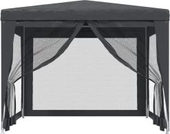 Prolenta Premium Partytent Met 4 Mesh Zijwanden 3x3 M HDPE Antracietkleurig -Tuinmeubel Verkoop 1200x948 1